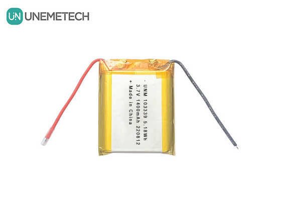 3.7V 1400mAh Λιθίου-Ιόνων Πολυμερή μπαταρία υψηλών επιδόσεων