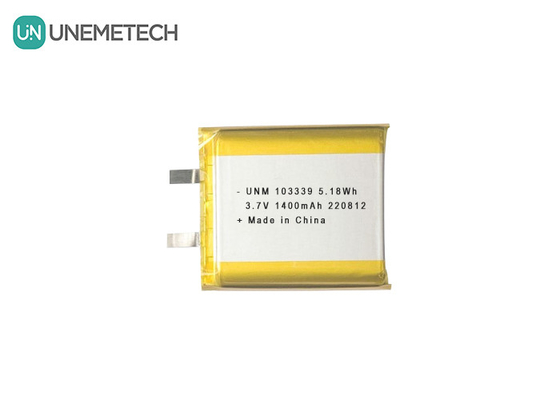 3.7V 1400mAh Λιθίου-Ιόνων Πολυμερή μπαταρία υψηλών επιδόσεων