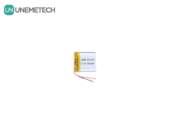 3.7V 30mAh 251515 Μικρή ελαφριά μπαταρία Lipo για μικρό ηλεκτρονικό θερμόμετρο