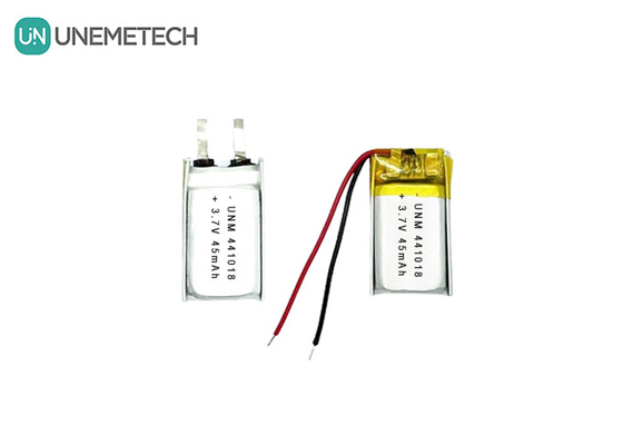 3.7V 45mAh Μικρή χαμηλού βάρους μπαταρία πολυμερούς λιθίου 441018 για έξυπνα γυαλιά