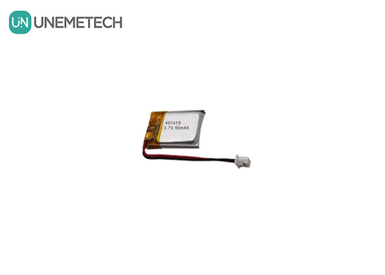 3.7V 50mAh Μικρή μπαταρία πολυμερούς λιθίου 401419 για μικρές ηλεκτρονικές συσκευές