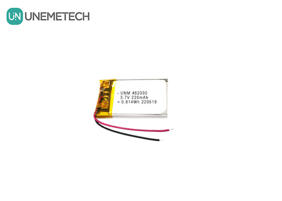 3.7V 220mAh 462030 Πιστοποιητικό επαναφορτιζόμενη μπαταρία πολυμερούς λιθίου για φώτα LED