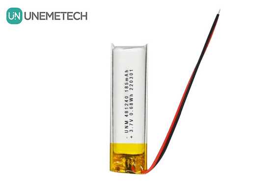 3.7V 185mAh 481240 Λιθιοϊονική και πολυμερή μπαταρία λιθίου για DVR αυτοκινήτων