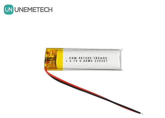 3.7V 185mAh 481240 Λιθιοϊονική και πολυμερή μπαταρία λιθίου για DVR αυτοκινήτων