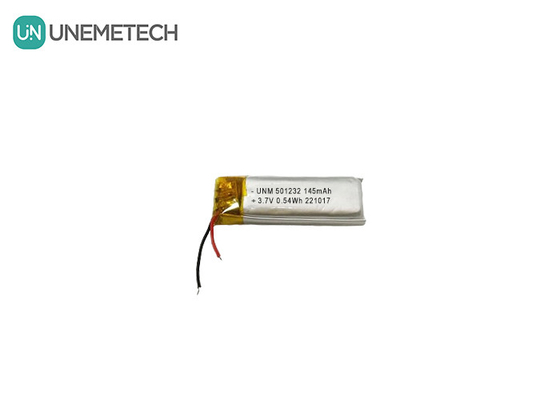 3.7V 145mAh 501232 Συμπληκτικό σχεδιασμό μπαταρίας πολυμερούς λιθίου για μηχανή φυσαλίδας