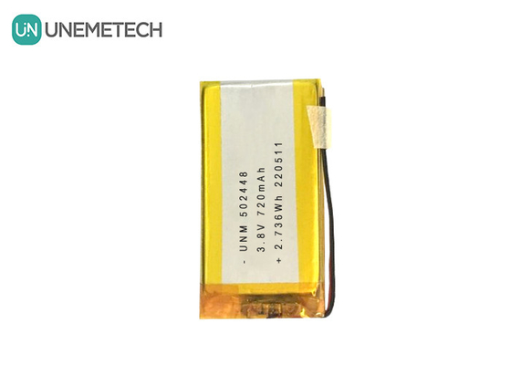 3.8V 720mAh LiPo μπαταρία υψηλής τάσης LiHV 502448 για ακουστικά Bluetooth