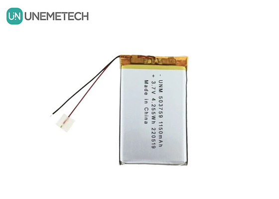 3.7V 1150mAh 503759 Custom Lipo Polymer επαναφορτιζόμενη μπαταρία για ηχογράφηση