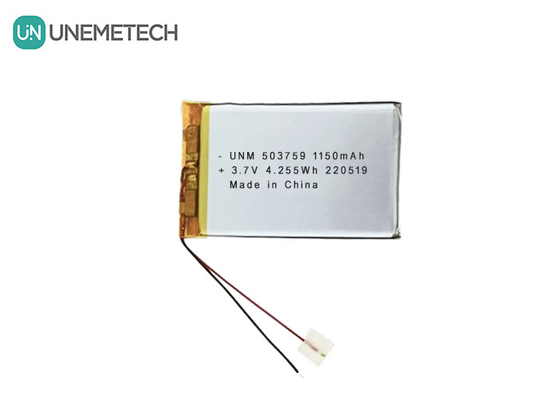 3.7V 1150mAh 503759 Custom Lipo Polymer επαναφορτιζόμενη μπαταρία για ηχογράφηση