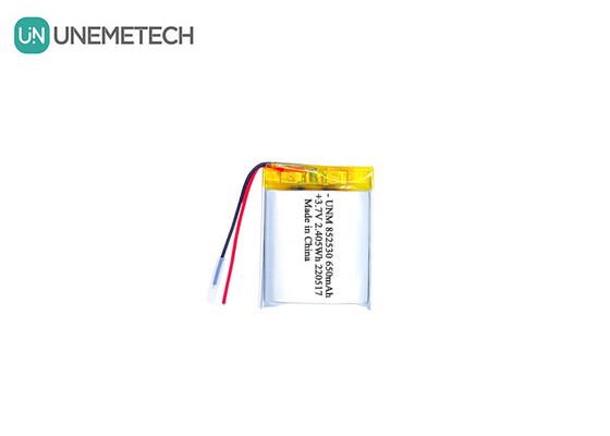 3.7V 650mAh επαναφορτιζόμενη μπαταρία πολυμερούς ιόντων λιθίου 852530 για ακουστικά