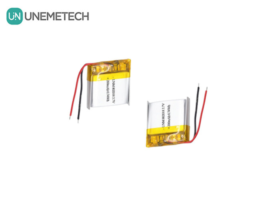 3.7V 200mAh ταχεία φόρτιση Λίδιο-Ιόνιο Πολυμερή μπαταρίες 802018 Για depilator