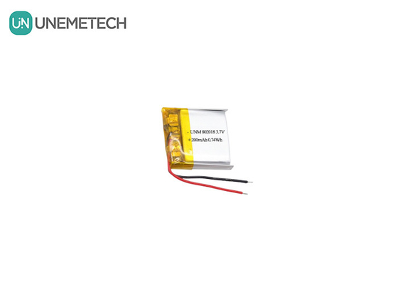 3.7V 200mAh ταχεία φόρτιση Λίδιο-Ιόνιο Πολυμερή μπαταρίες 802018 Για depilator