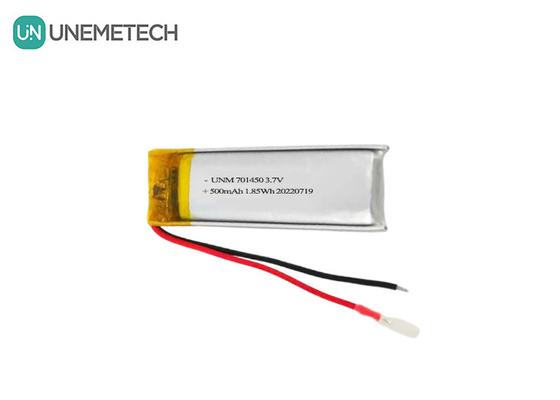 3.7V 500mAh 701450 επαναφορτιζόμενη μπαταρία πολυμερούς λιθίου για αισθητήρες θερμοκρασίας