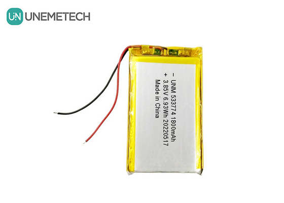 Η μπαταρία LiPo υψηλής τάσης 3.85V 1800mAh 533774 επαναφορτιζόμενη για μικρά ρομπότ