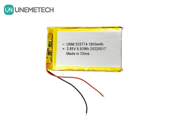 Η μπαταρία LiPo υψηλής τάσης 3.85V 1800mAh 533774 επαναφορτιζόμενη για μικρά ρομπότ