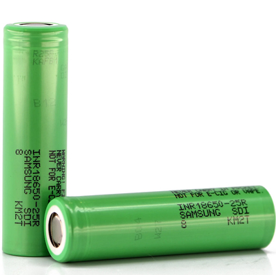 Samsung 25R 18650 2500mAh 20A μπαταρία 3.6V κυλινδρική κυψέλη ιόντων λιθίου INR18650-25R