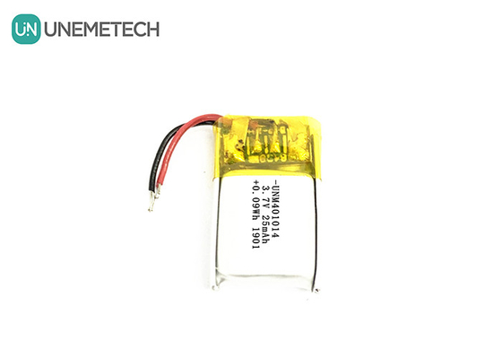 3.7V 25mAh 401014 Ultra Small επαναφορτιζόμενη μπαταρία Lipo για έξυπνα γυαλιά