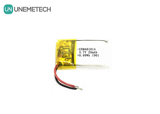 3.7V 25mAh 401014 Ultra Small επαναφορτιζόμενη μπαταρία Lipo για έξυπνα γυαλιά