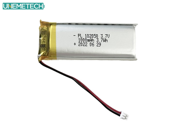 1000mAh μπαταρία Lipo 102050 μπαταρία πολυμερούς ιόντων λιθίου για προϊόντα ομορφιάς