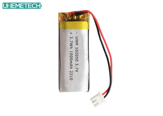 Συσκευή μπαταρίας Lipo 102050 3.7V 1000mAh μπαταρία πολυμερούς λιθίου με έγκριση IEC62133