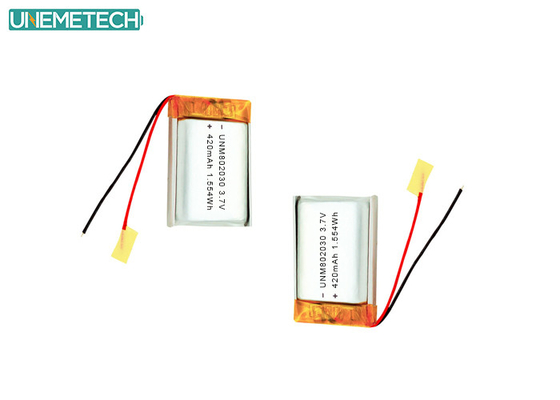 3.7V 420mAh 802030 επαναφορτιζόμενη μπαταρία πολυμερούς λιθίου για ηλεκτρονικές συσκευές
