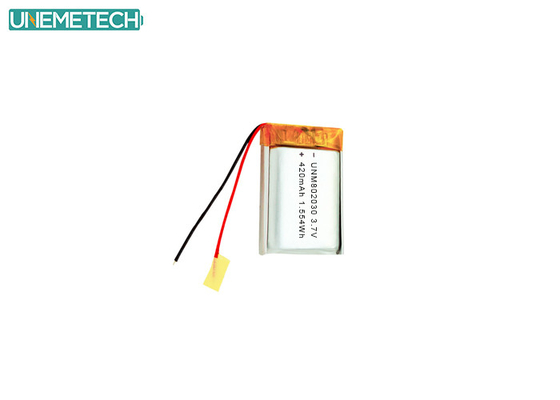 3.7V 420mAh 802030 επαναφορτιζόμενη μπαταρία πολυμερούς λιθίου για ηλεκτρονικές συσκευές