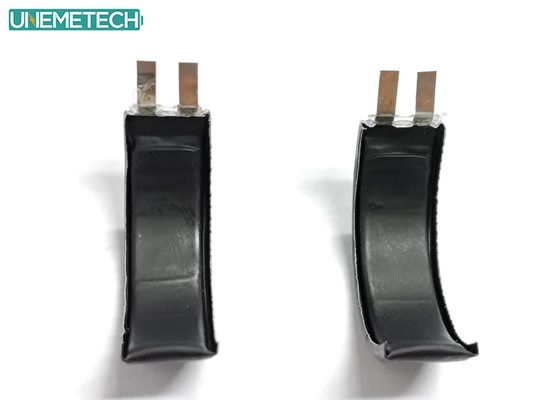 Καμπύλη μπαταρία πολυμερούς λιθίου UNM150728 3.8V 20mAh για δαχτυλίδια παρακολούθησης υγείας