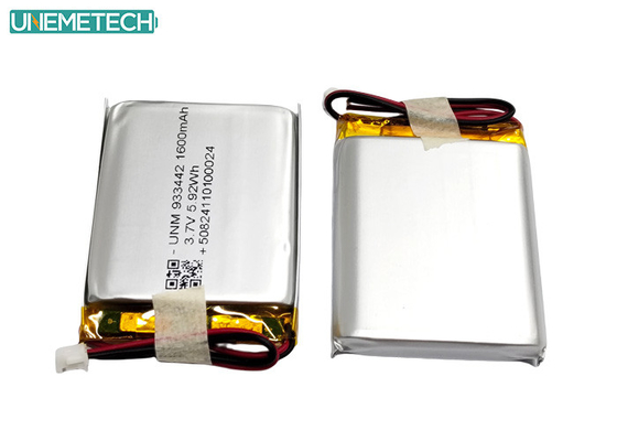 Προσαρμοσμένη μπαταρία λι-πολυμερούς 3.7V 1600mAh 933442 μπαταρία πολυμερούς λιθίου για ιατρικά προϊόντα