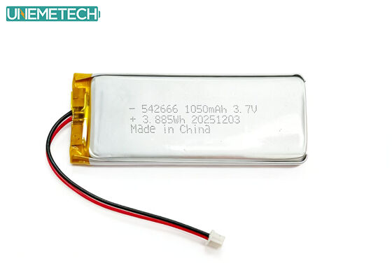Ποιότητα 542666 3.7V 1050mAh επαναφορτιζόμενη μπαταρία πολυμερούς λιθίου για συσκευές ομορφιάς Εργοστάσιο