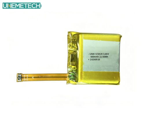 Ποιότητα Μπαταρία LiPo υψηλής τάσης 3,85 V 572929 560 mAh για Fitness Trackers Εργοστάσιο