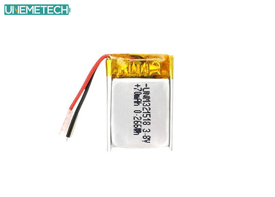 Ποιότητα 3.8V υψηλής τάσης μπαταρία ιόντων λιθίου Ultra Small Lipo μπαταρία 4.35V 70mAh 321518 Για GPS Tracker Εργοστάσιο
